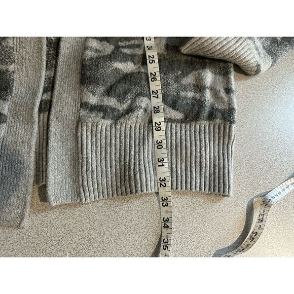 William Rast | Medium | Long Open Front Cardigan Gray‎ Camo draped camouflage - Picture 5 of 6